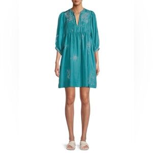 Johnny Was Christy Silk Embroidered Mini Dress
Size S NWT